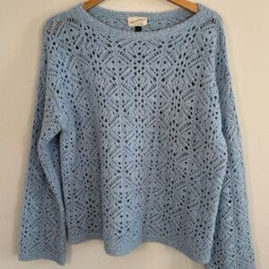 Universal Thread Light Blue Lace M Knit Sweater